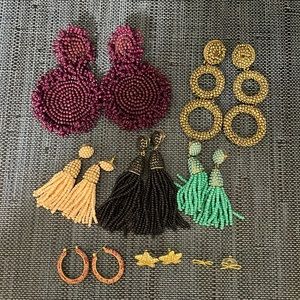 BaubleBar and J.Crew earrings
